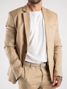 IMPERIAL Giacca da abito in lino JZ3BDVH Beige (1)