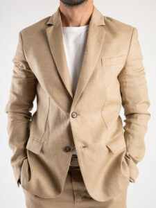 IMPERIAL Giacca da abito in lino JZ3BDVH Beige (3)