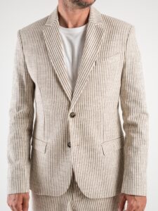 IMPERIAL Giacca da abito leggera rigata JZ1EDDW Ecrumarrone (2)