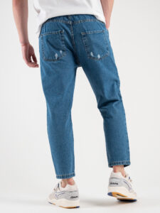 Jeans con rotture e coulisse CR2228 Blu (2)