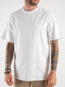 ONLY&SONS T-shirt basica over in cotone FRED 22022532 Bright White (1)