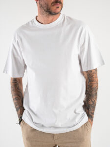 ONLY&SONS T-shirt basica over in cotone FRED 22022532 Bright White (3)