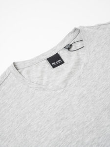 ONLY&SONS T-shirt in cotone con fondo stondato MATT 22002973 Light Grey Melange (1)