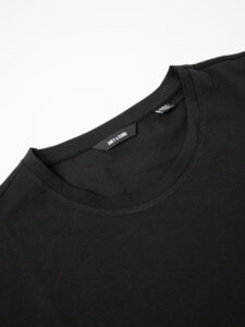ONLY&SONS T-shirt in cotone con fondo stondato MATT 22002973 Nera (4)