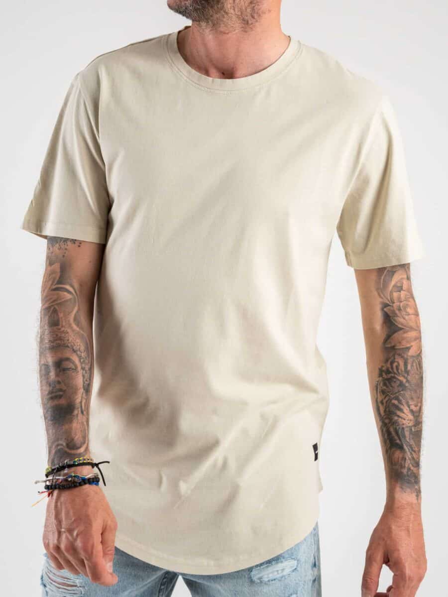 ONLY&SONS T-shirt in cotone con fondo stondato MATT 22002973 Pelican