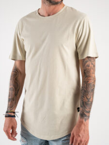 ONLY&SONS T-shirt in cotone con fondo stondato MATT 22002973 Pelican (4)