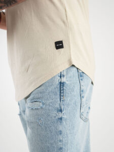 ONLY&SONS T-shirt in cotone con fondo stondato MATT 22002973 Pelican (6)