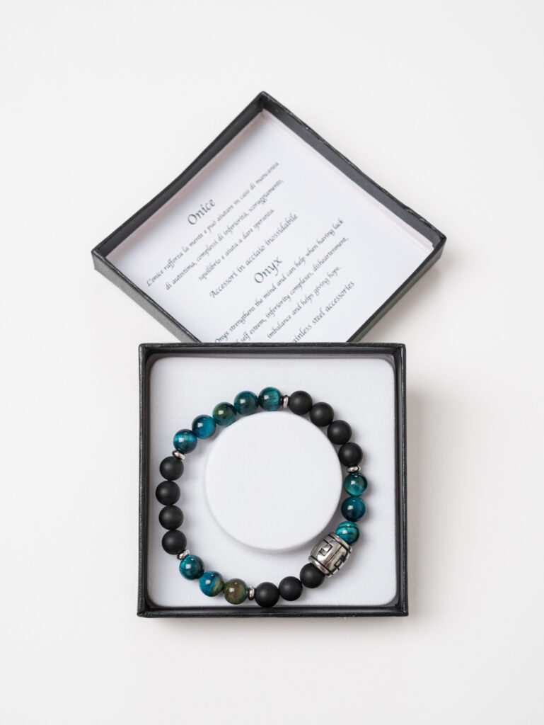 Braccialetto Elastico In Ambra Baltica Grezza Con Perle Arrotondate Color Cognac - Foto 5