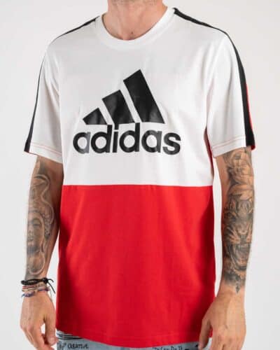 ADIDAS T shirt HE4330 WhiteScarlet 1 ADIDAS ADIDAS T-shirt HE4330 White/Scarlet