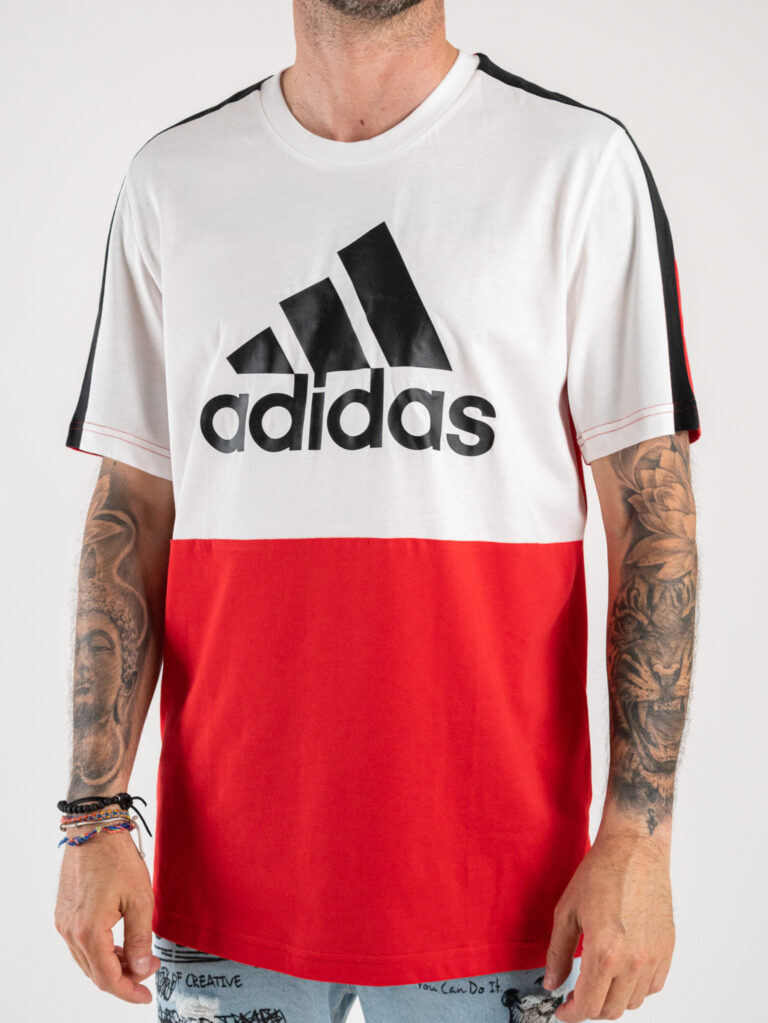 ADIDAS T shirt HE4330 WhiteScarlet 1 ADIDAS ADIDAS T-shirt HE4330 White/Scarlet