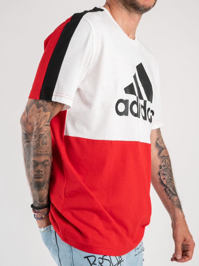 ADIDAS T shirt HE4330 WhiteScarlet 2 ADIDAS ADIDAS T-shirt HE4330 White/Scarlet