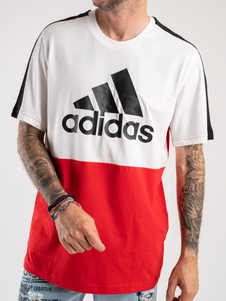 ADIDAS T shirt HE4330 WhiteScarlet 3 ADIDAS ADIDAS T-shirt HE4330 White/Scarlet