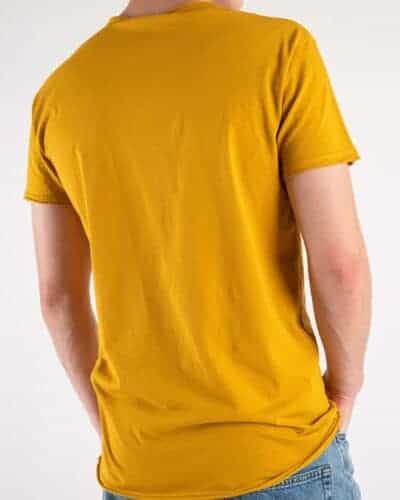 BL11 T shirt in cotone con dettagli sulla manica sinistra BASIC Senape 3 BL.11 BL11 T-shirt in cotone con dettagli sulla manica sinistra BASIC Senape