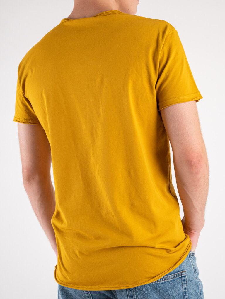 BL11 T shirt in cotone con dettagli sulla manica sinistra BASIC Senape 3 BL.11 BL11 T-shirt in cotone con dettagli sulla manica sinistra BASIC Senape