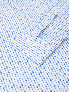 ESTASI Camicia in cotone con colletto e stampa gelati blu COSTA REI Bianca2