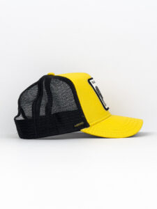 GOORIN BROS Cappellino giallo con retina nera e patch bianca stampa Pecora nera BLACK SHEEP2