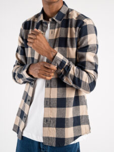 ONLY&SONS Camicia in flanella a quadri GUDMUND 22007112 Dark navy (5)