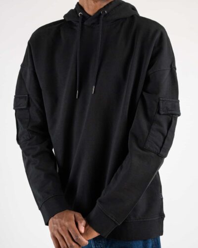 ONLY&SONS Felpa leggera con cappuccio e tasca sulla manica KOLTON 22021745 Black