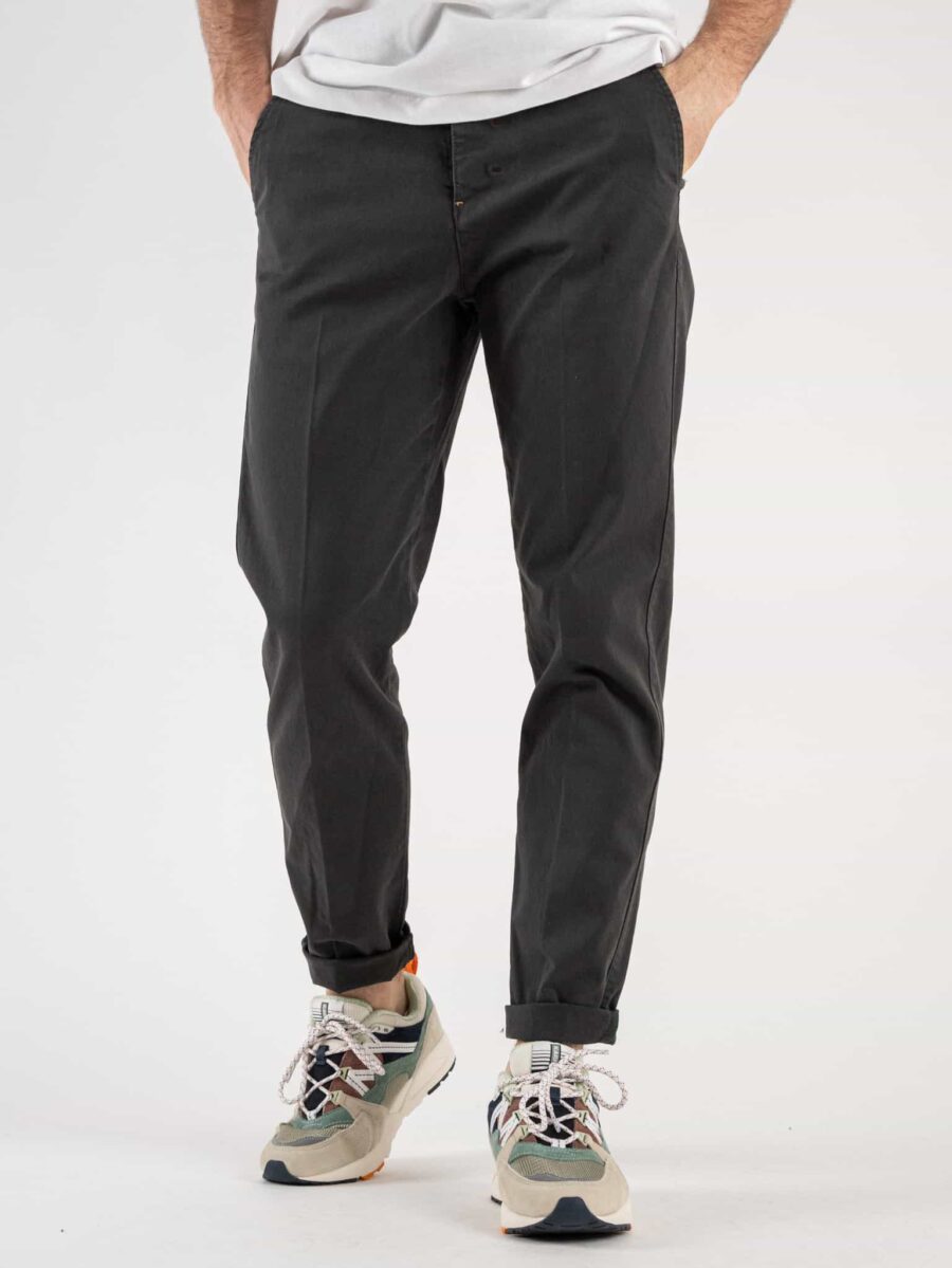 BERNA Pantalone chinos slim A/I Asfalto