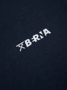 BERNA T-shirt basica con logo fronteretro e fondo curvo 223123 Blu (1)