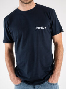 BERNA T-shirt basica con logo fronteretro e fondo curvo 223123 Blu (12)