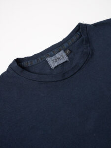BERNA T-shirt basica con logo fronteretro e fondo curvo 223123 Blu (9)