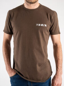 BERNA T-shirt basica con logo fronteretro e fondo curvo 223123 Moro (6)