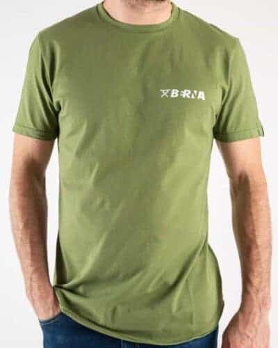 BERNA T shirt basica con logo fronteretro e fondo curvo 223123 Verde 1 BERNA BERNA T-shirt basica con logo fronte/retro e fondo curvo 223123 Verde