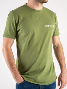 BERNA T-shirt basica con logo fronteretro e fondo curvo 223123 Verde (2)