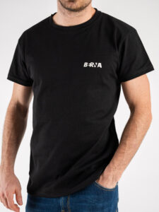 BERNA T-shirt basica con stampa logo sul cuore 223085 Nero (1)