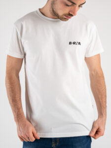 BERNA T-shirt basica con stampa logo sul cuore 223085 Panna (3)