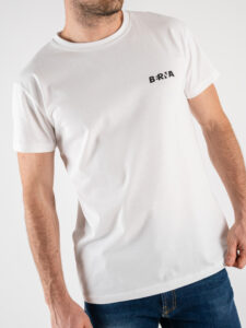 BERNA T-shirt basica con stampa logo sul cuore 223085 Panna (4)