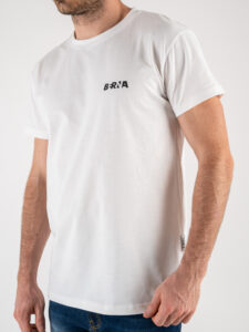 BERNA T-shirt basica con stampa logo sul cuore 223085 Panna (5)