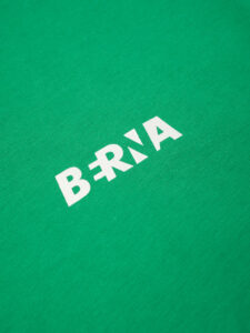BERNA T-shirt basica con stampa logo sul cuore 223085 Verde (3)