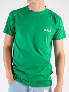 BERNA T-shirt basica con stampa logo sul cuore 223085 Verde (4)