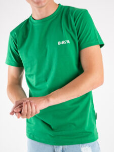 BERNA T-shirt basica con stampa logo sul cuore 223085 Verde (5)