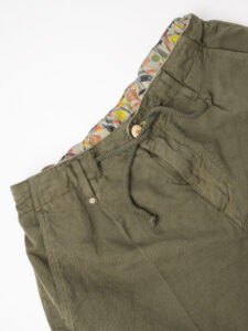 BL11 Bermuda leggero misto cotonelino con coulisse GOLF Army (1)
