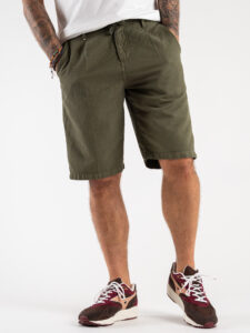 BL11 Bermuda leggero misto cotonelino con coulisse GOLF Army (6)