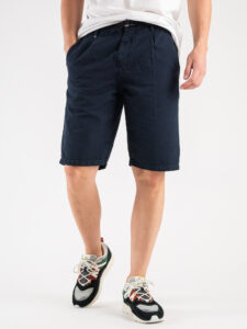 BL11 Bermuda leggero misto cotonelino con coulisse GOLF Blu (3)