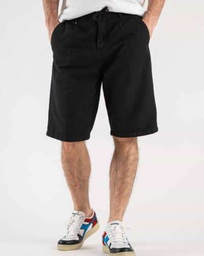 BL11 Bermuda leggero misto cotonelino con coulisse GOLF Nero 3 Saldi