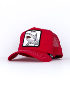 GOORIN BROS Cappellino rosso con patch bianca stampa Squalo SHARK Rosso1