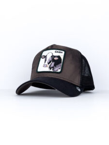 GOORIN BROS Cappellino tie dye con patch bianca stampa mucca CASH nero