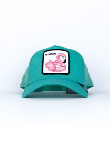 GOORIN BROS Cappellino verde acqua con patch bianca stampa Fenicottero FLOATER2