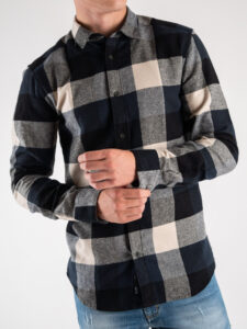 ONLY&SONS Camicia in flanella a quadri GUDMUND LS 3T 22020301 Dark Navy (4)