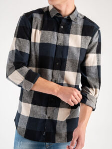 ONLY&SONS Camicia in flanella a quadri GUDMUND LS 3T 22020301 Dark Navy (5)