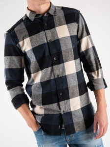 ONLY&SONS Camicia in flanella a quadri GUDMUND LS 3T 22020301 Dark Navy (6)