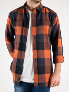 ONLY&SONS Camicia in flanella a quadri GUDMUND LS 3T 22020301 Picante (11)