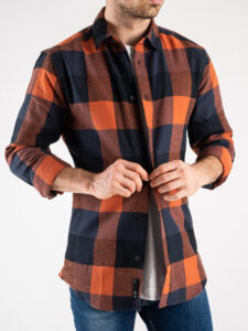 ONLY&SONS Camicia in flanella a quadri GUDMUND LS 3T 22020301 Picante (9)