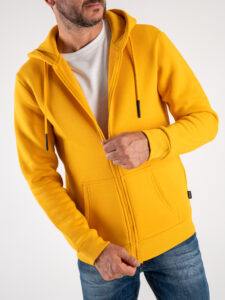 ONLY&SONS Felpa full zip felpata con cappuccio CERES 22018684 Sunflower (4)