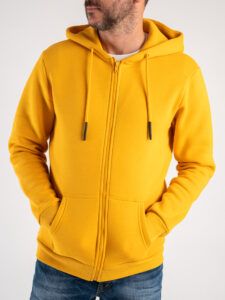 ONLY&SONS Felpa full zip felpata con cappuccio CERES 22018684 Sunflower (5)